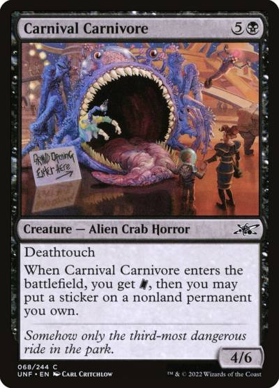 Carnival Carnivore UNF-68 Unfinity Magic card