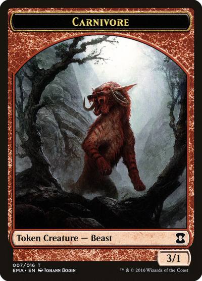 Carnivore TEMA-7 Eternal Masters Tokens Magic card