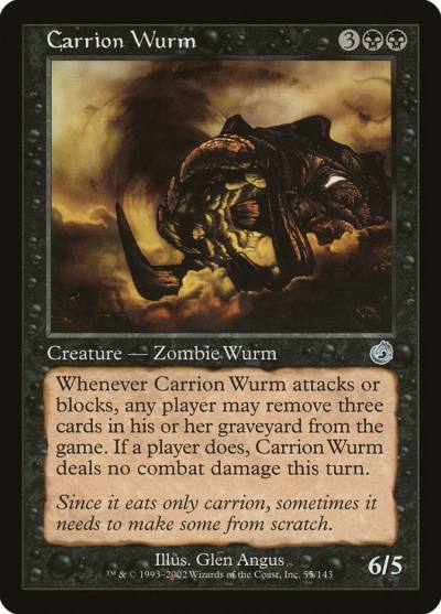 Carrion Wurm 55 Torment Magic card
