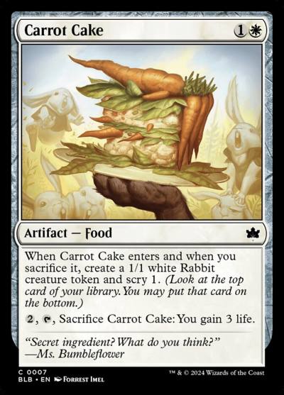 Carrot Cake BLB-7 Bloomburrow Magic card