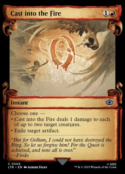 Cast into the Fire LTR-569 The Lord of the Rings: Tales of Middle-earth Magic card