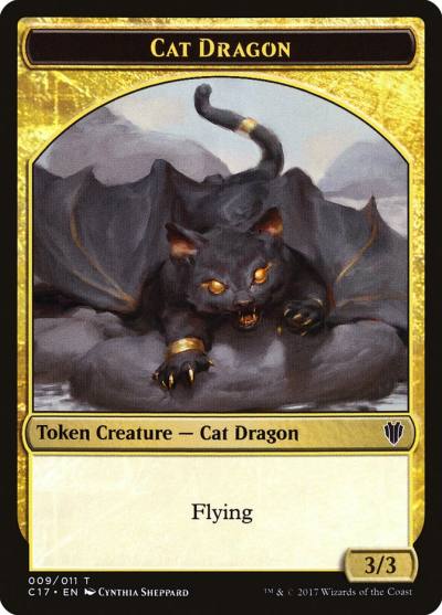 Cat Dragon TC17-9 Commander 2017 Tokens Magic card