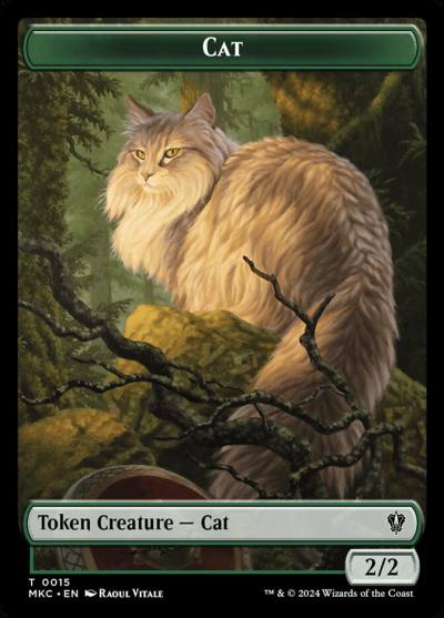 Cat TMKC-15 Murders at Karlov Manor Commander Tokens Magic card