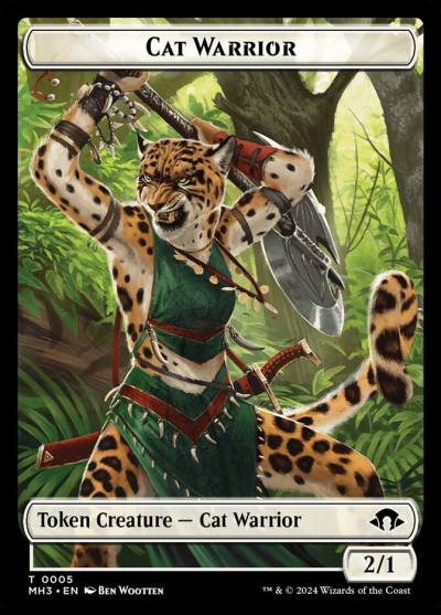 Cat Warrior TMH3-5 Modern Horizons 3 Tokens Magic card