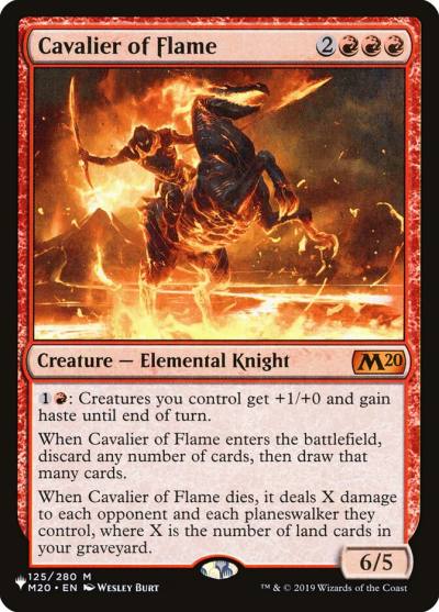 Cavalier of Flame PLST-M20-125 The List Magic card
