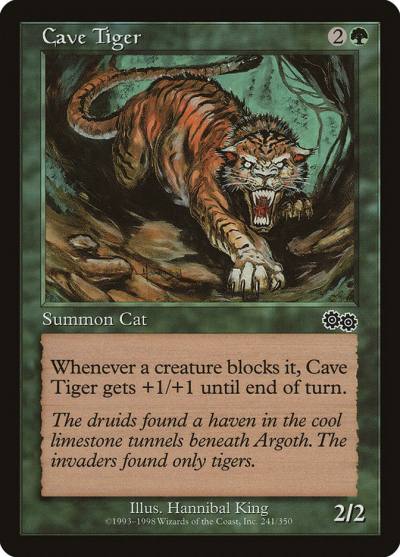 Cave Tiger USG-241 Urza's Saga Magic card