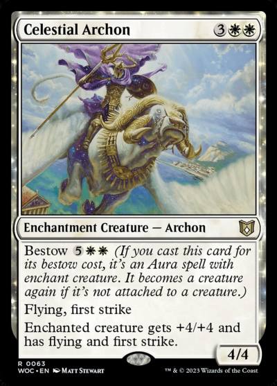 Celestial Archon WOC-63 Wilds of Eldraine Commander Magic card