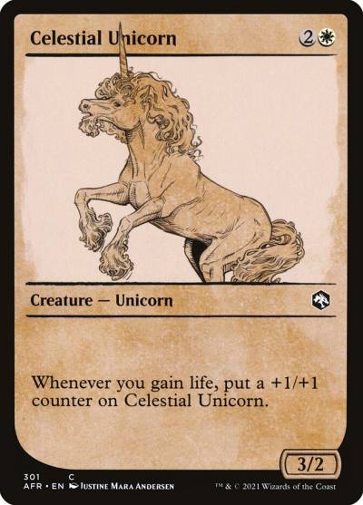 Celestial Unicorn AFR-301 Adventures in the Forgotten Realms Magic card