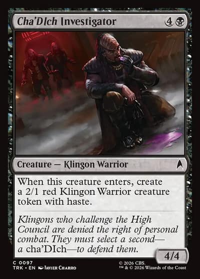 Cha'DIch Investigator 97 Star Trek Magic card