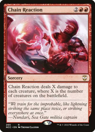 Chain Reaction NCC-265 New Capenna Commander Magic card