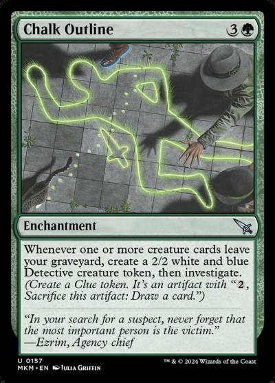 Chalk Outline MKM-157 Murders at Karlov Manor Magic card