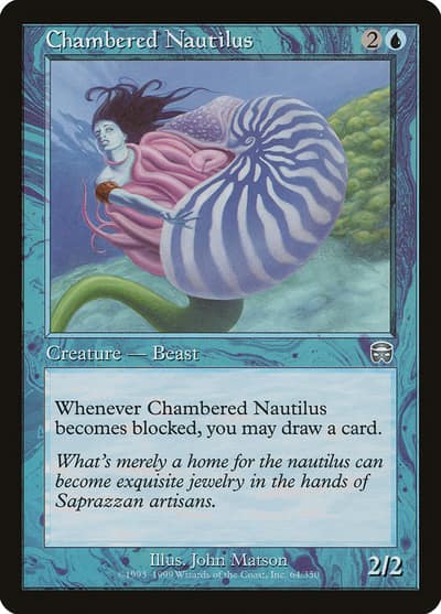 Chambered Nautilus 64 Mercadian Masques Magic card