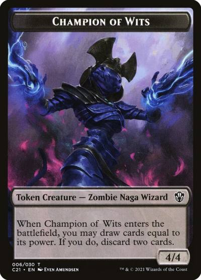 Champion of Wits TC21-6 Commander 2021 Tokens Magic card