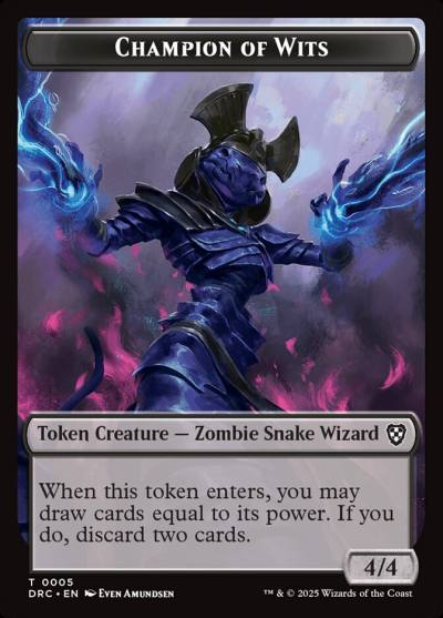 Champion of Wits TDRC-5 Aetherdrift Commander Tokens Magic card