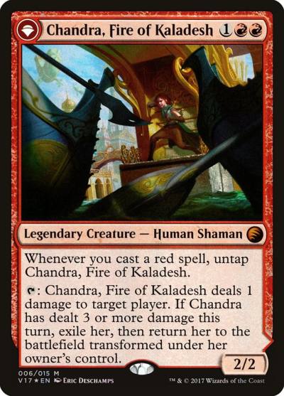 Chandra, Fire of Kaladesh // Chandra, Roaring Flame V17-6 From the Vault: Transform Magic card