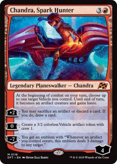 Chandra, Spark Hunter PDFT-116P Aetherdrift Promos Magic card