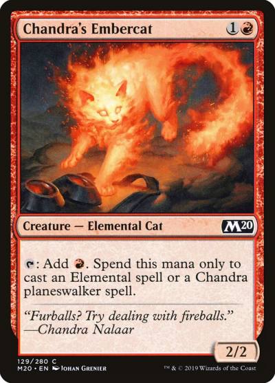 Chandra's Embercat 129 Core Set 2020 Magic card