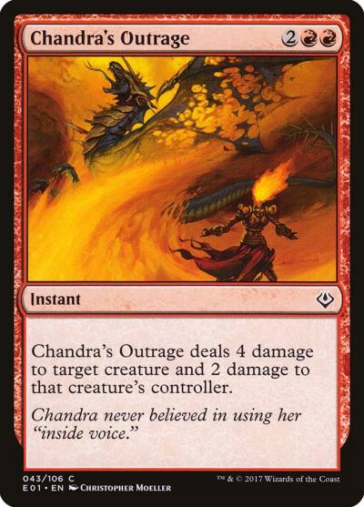 Chandra's Outrage E01-43 Archenemy: Nicol Bolas Magic card