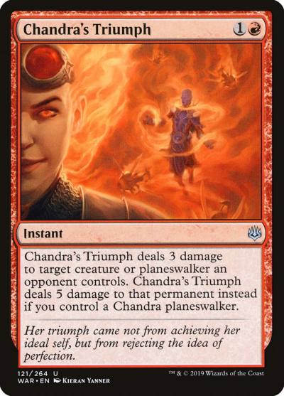 Chandra's Triumph WAR-121 War of the Spark Magic card