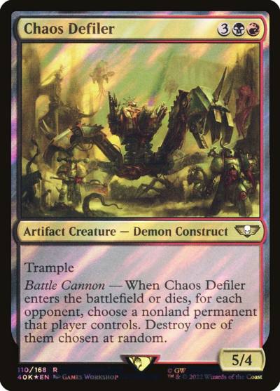 Chaos Defiler 40K-110STAR Warhammer 40,000 Commander Magic card