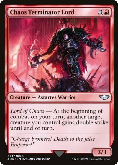 Chaos Terminator Lord 40K-74 Warhammer 40,000 Commander Magic card