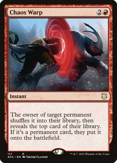 Chaos Warp AFC-117 Forgotten Realms Commander Magic card