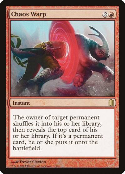 Chaos Warp CM1-1 Commander's Arsenal Magic card