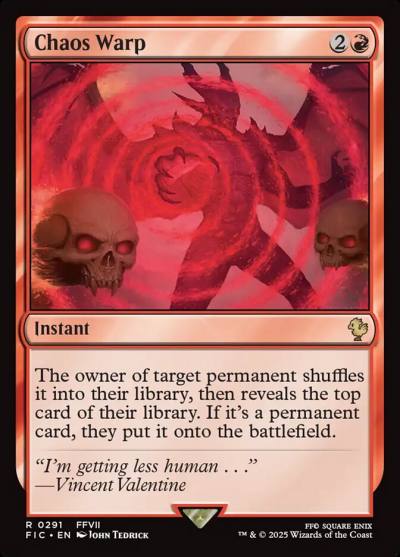 Chaos Warp FIC-291 Final Fantasy Commander Magic card