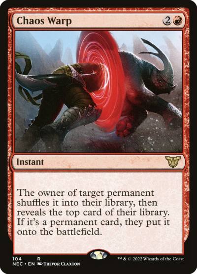 Chaos Warp NEC-104 Neon Dynasty Commander Magic card