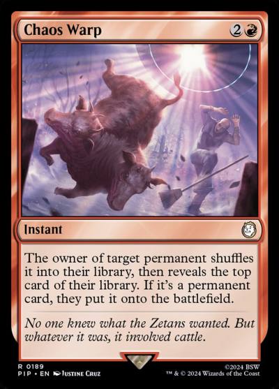 Chaos Warp PIP-189 Fallout Magic card