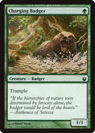 Charging Badger BNG-118 Born of the Gods Magic card