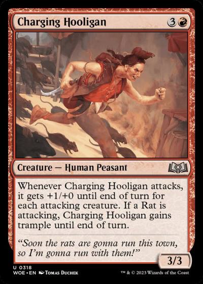 Charging Hooligan 318 Wilds of Eldraine Magic card