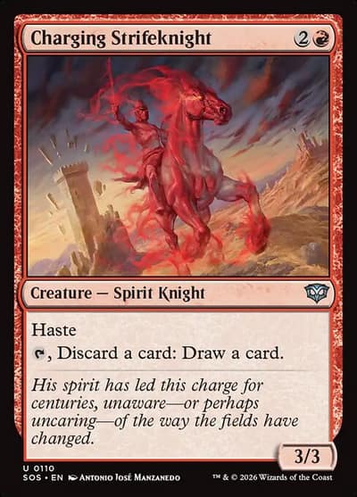 Charging Strifeknight 110 Secrets of Strixhaven Magic card
