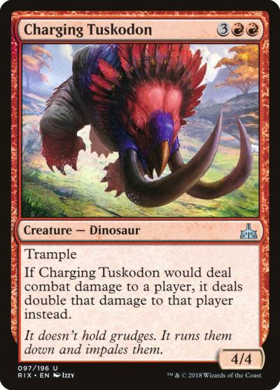 Charging Tuskodon RIX-97 Rivals of Ixalan Magic card