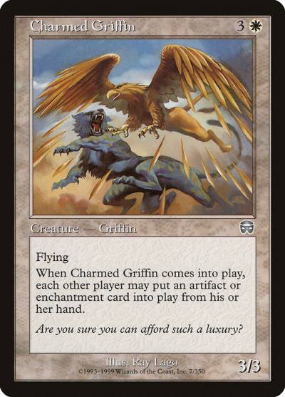 Charmed Griffin MMQ-7 Mercadian Masques Magic card