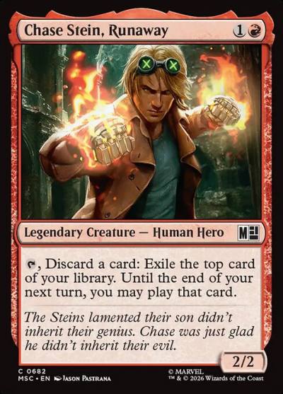 Chase Stein, Runaway MSC-682 Marvel Super Heroes Commander Magic card