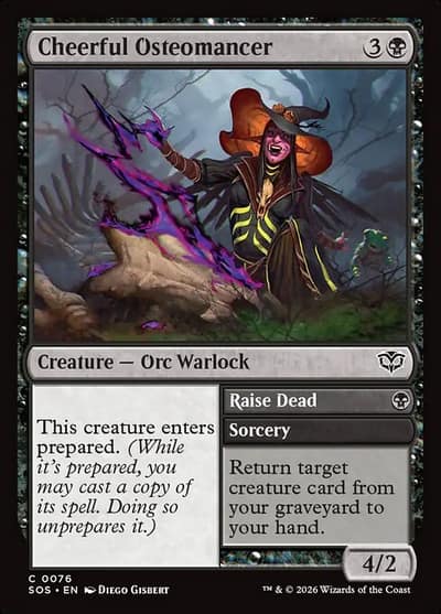 Cheerful Osteomancer // Raise Dead 76 Secrets of Strixhaven Magic card