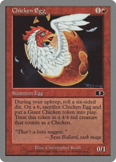Chicken Egg UGL-41 Unglued Magic card