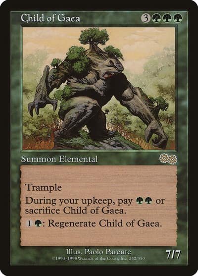 Child of Gaea 242 Urza's Saga Magic card