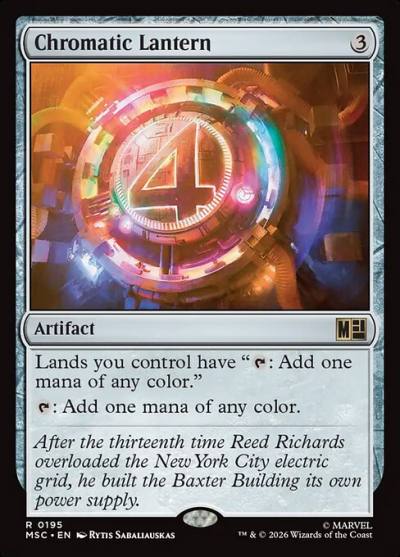 Chromatic Lantern MSC-195 Marvel Super Heroes Commander Magic card