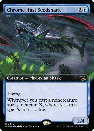 Chrome Host Seedshark MOM-350 March of the Machine Magic card