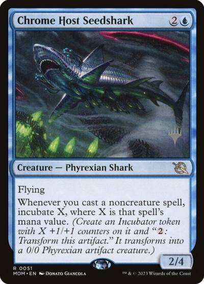 Chrome Host Seedshark PMOM-51P March of the Machine Promos Magic card
