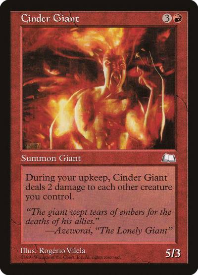 Cinder Giant WTH-93 Weatherlight Magic card