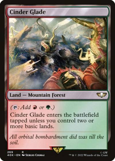 Cinder Glade 40K-269 Warhammer 40,000 Commander Magic card
