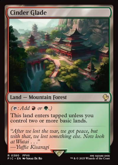 Cinder Glade FIC-380 Final Fantasy Commander Magic card