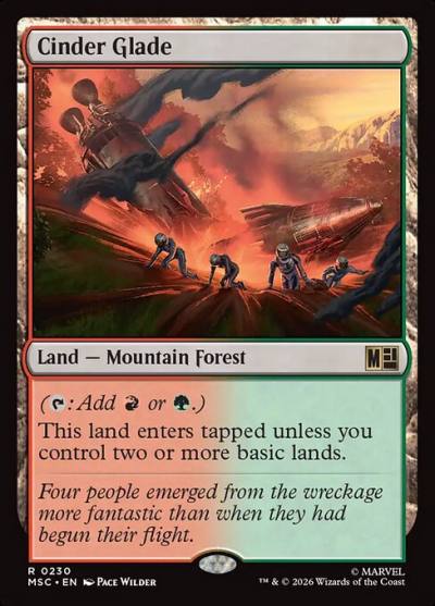 Cinder Glade MSC-230 Marvel Super Heroes Commander Magic card