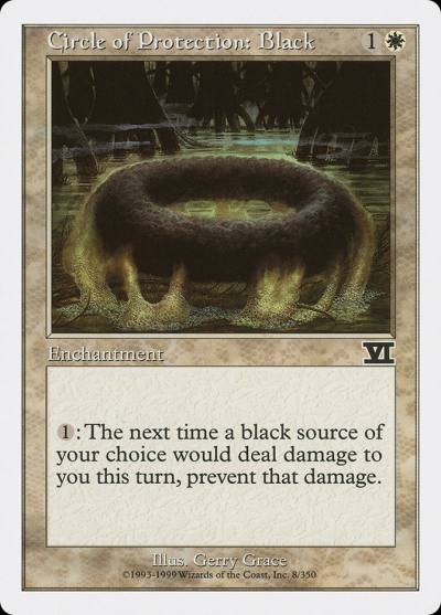 Circle of Protection: Black 6ED-8 Classic Sixth Edition Magic card