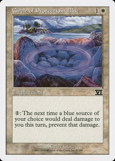 Circle of Protection: Blue 6ED-9 Classic Sixth Edition Magic card