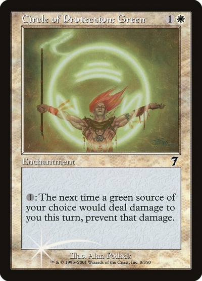 Circle of Protection: Green 7ED-8STAR Seventh Edition Magic card