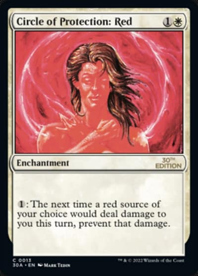 Circle of Protection: Red 30A-13 30th Anniversary Edition Magic card